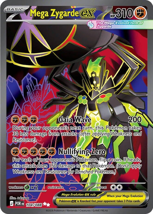 Mega Zygarde ex - 104/088 104/088 Ultra Rare Perfect Order Pokémon card