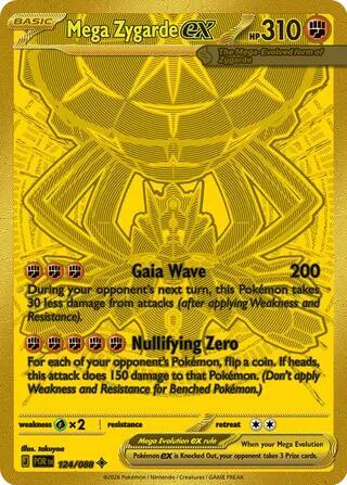 Mega Zygarde ex - 124/088 124/088 Mega Hyper Rare Perfect Order Pokémon card