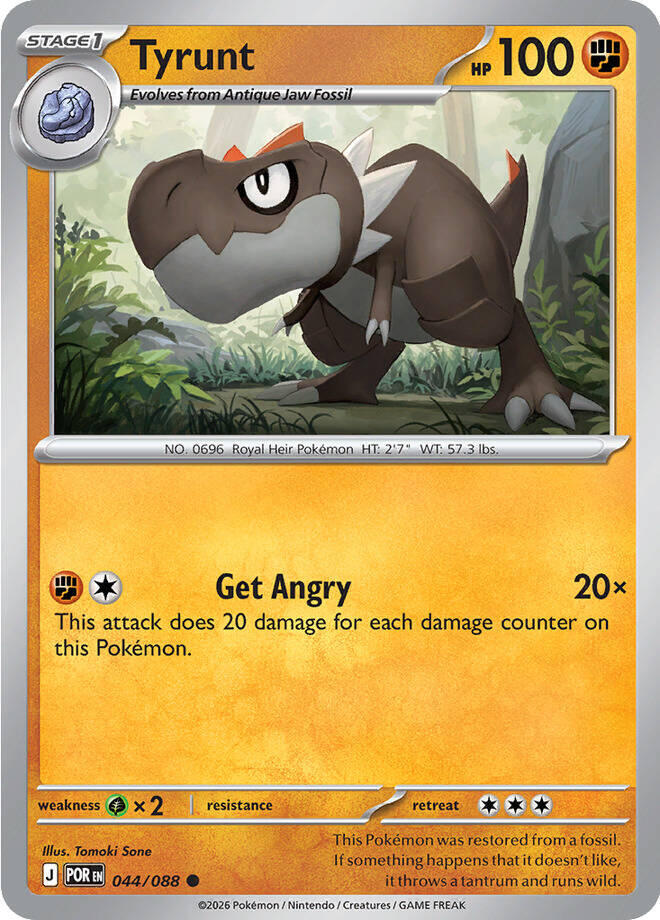 Tyrunt 044/088 Common Perfect Order Pokémon card