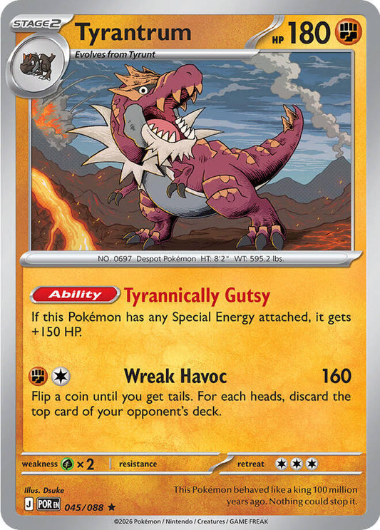 Tyrantrum 045/088 Rare Perfect Order Pokémon card