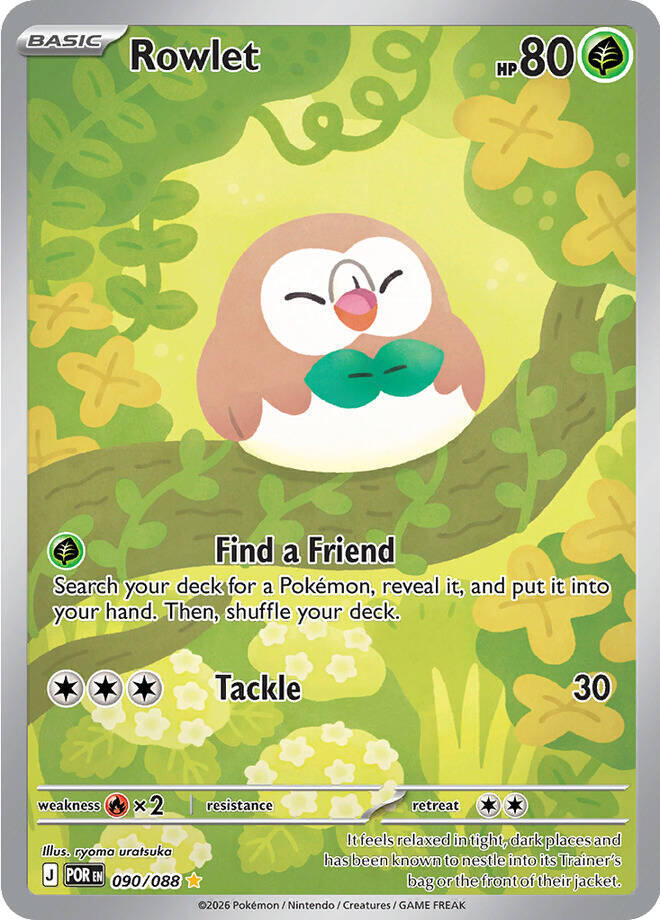 Rowlet - 090/088 090/088 Illustration Rare Perfect Order Pokémon card