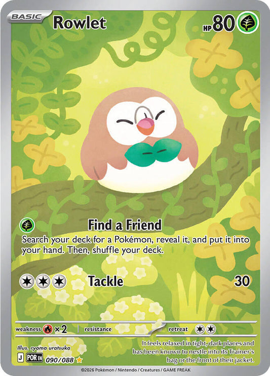 Rowlet - 090/088 090/088 Illustration Rare Perfect Order Pokémon card