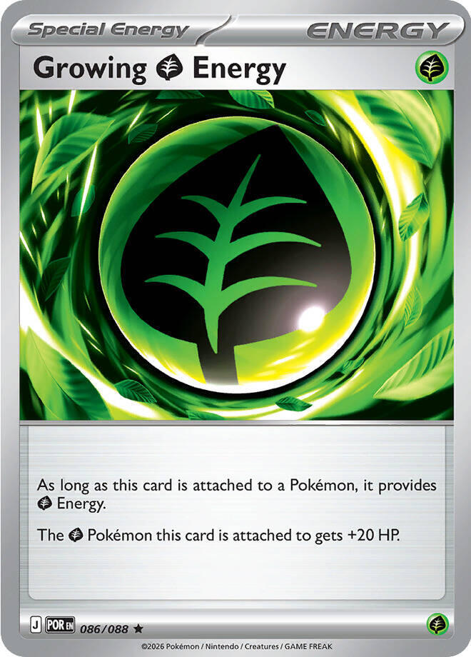 Growing Grass Energy 086/088 Rare Perfect Order Pokémon card