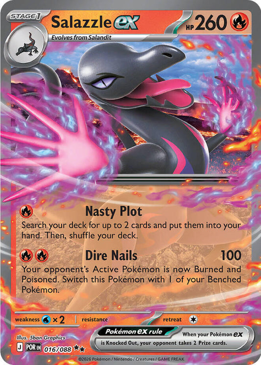 Salazzle ex - 016/088 016/088 Double Rare Perfect Order Pokémon card