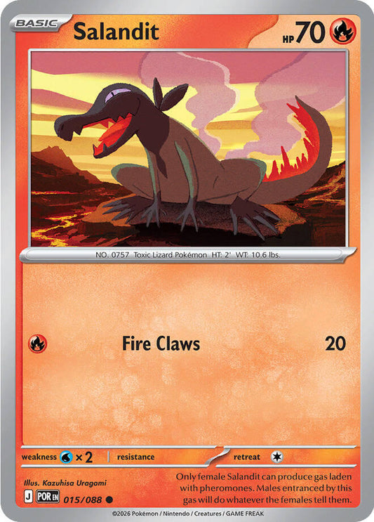 Salandit 015/088 Common Perfect Order Pokémon card