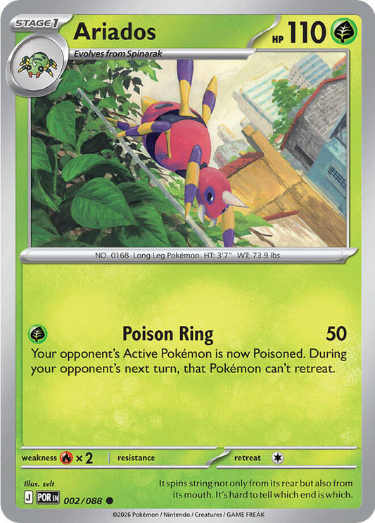 Ariados 002/088 Common Perfect Order Pokémon card