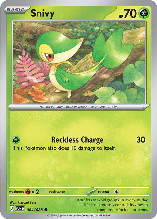 Snivy 004/088 Common Perfect Order Pokémon card