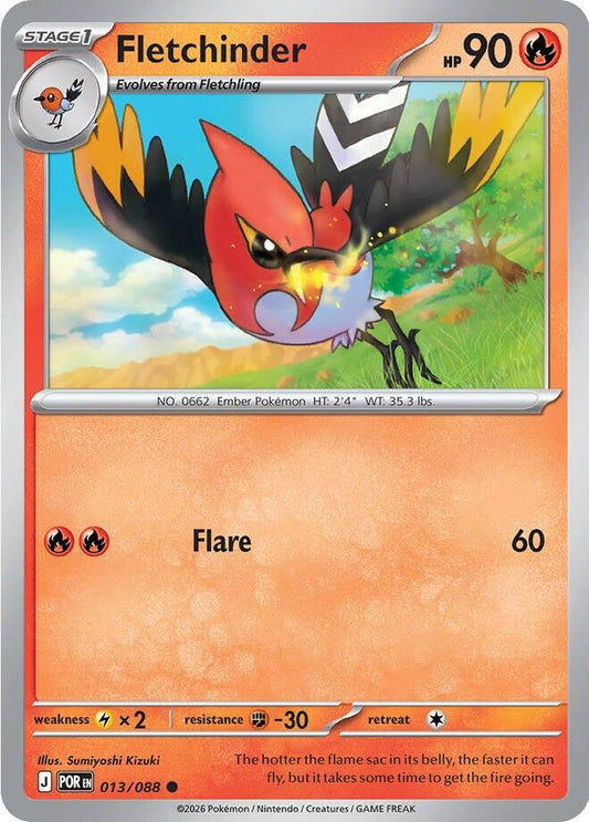 Fletchinder 013/088 Common Perfect Order Pokémon card
