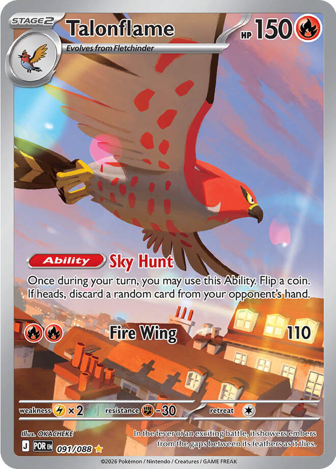 Talonflame - 091/088 091/088 Illustration Rare Perfect Order Pokémon card