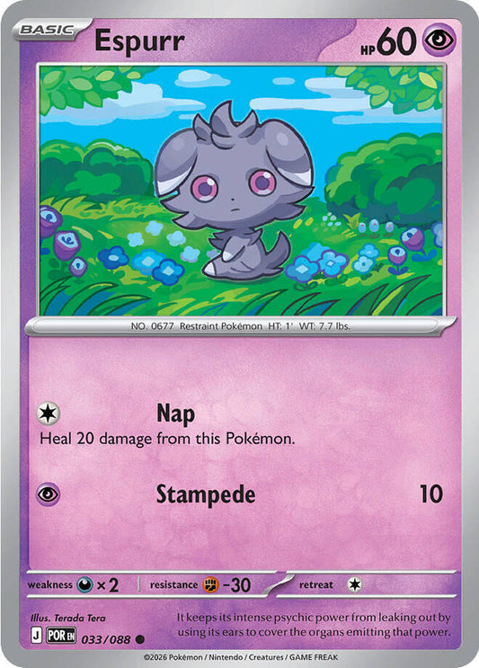 Espurr - 033/088 033/088 Common Perfect Order Pokémon card