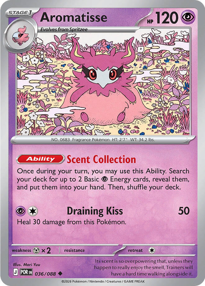 Aromatisse 036/088 Uncommon Perfect Order Pokémon card