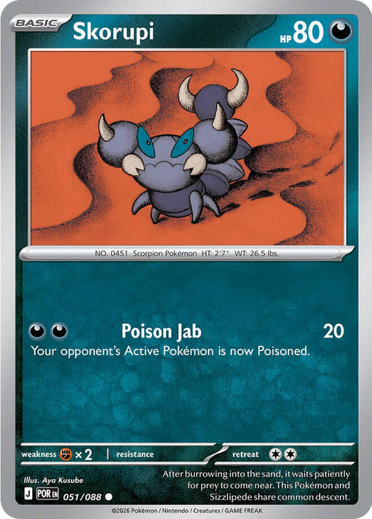 Skorupi 051/088 Common Perfect Order Pokémon card