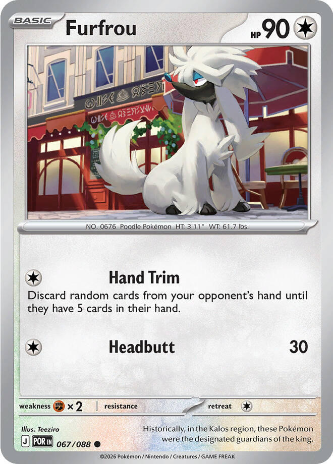 Furfrou 067/088 Common Perfect Order Pokémon card