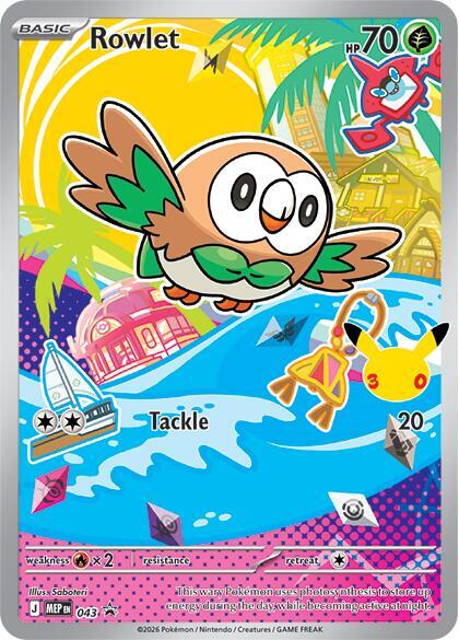 Rowlet - 043 43 Promo Mega Evolution Promo Pokémon card