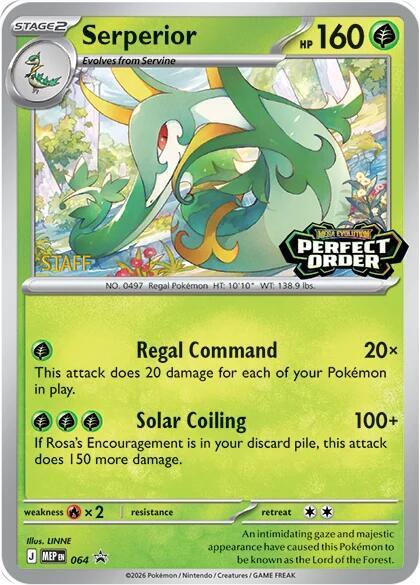 Serperior - 064 [Staff] 64 Promo Mega Evolution Promo Pokémon card