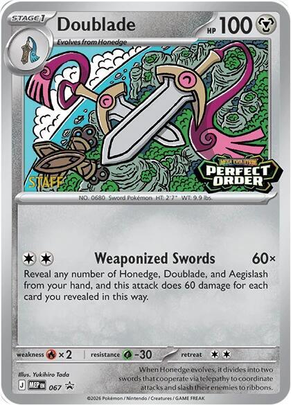 Doublade - 067 [Staff] 67 Promo Mega Evolution Promo Pokémon card