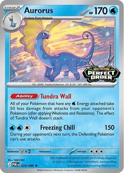 Aurorus (Perfect Order Stamped) 024/088 Rare Miscellaneous Cards & Products Pokémon card