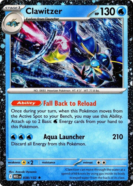 Clawitzer (Cosmos Holo) 038/132 Rare Miscellaneous Cards & Products Pokémon card