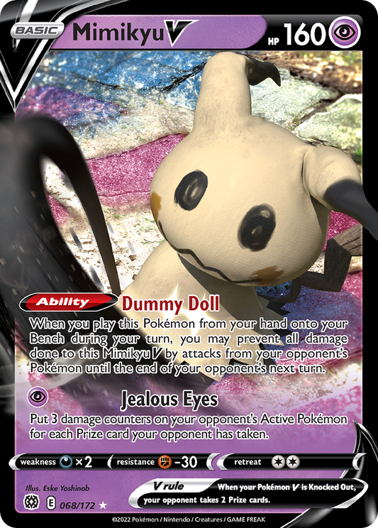 Mimikyu V 068/172 Rare Holo V Brilliant Stars