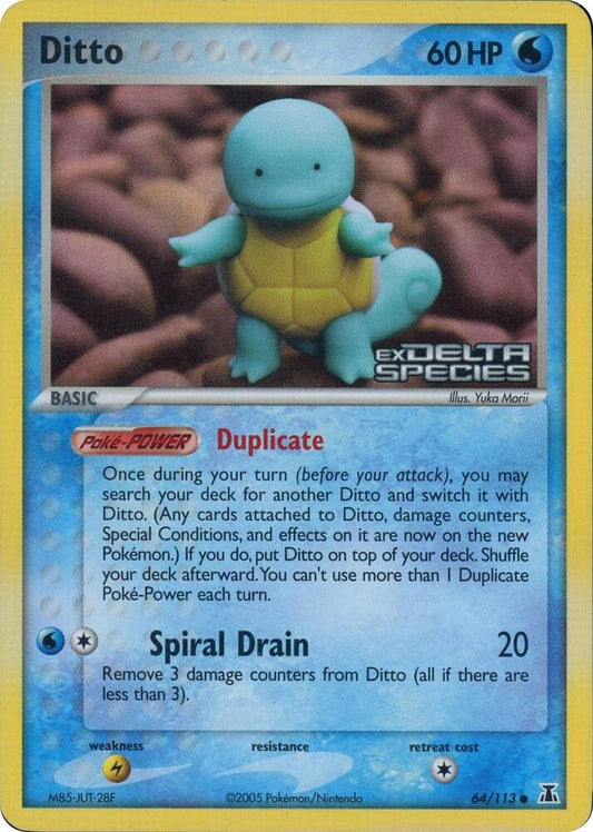 Ditto - 64/113 (Squirtle) (Delta Species Stamped) 064/113 Common Miscellaneous Cards & Products Pokémon card