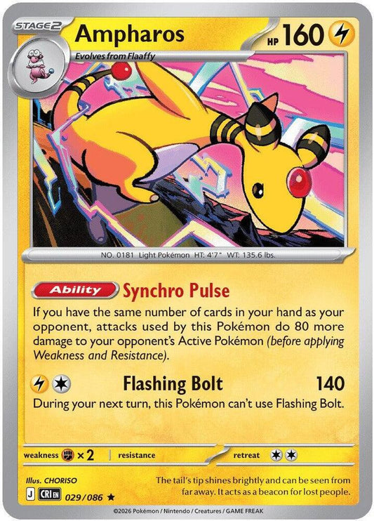 Ampharos - 029/086 029/086 Rare Chaos Rising Pokémon card