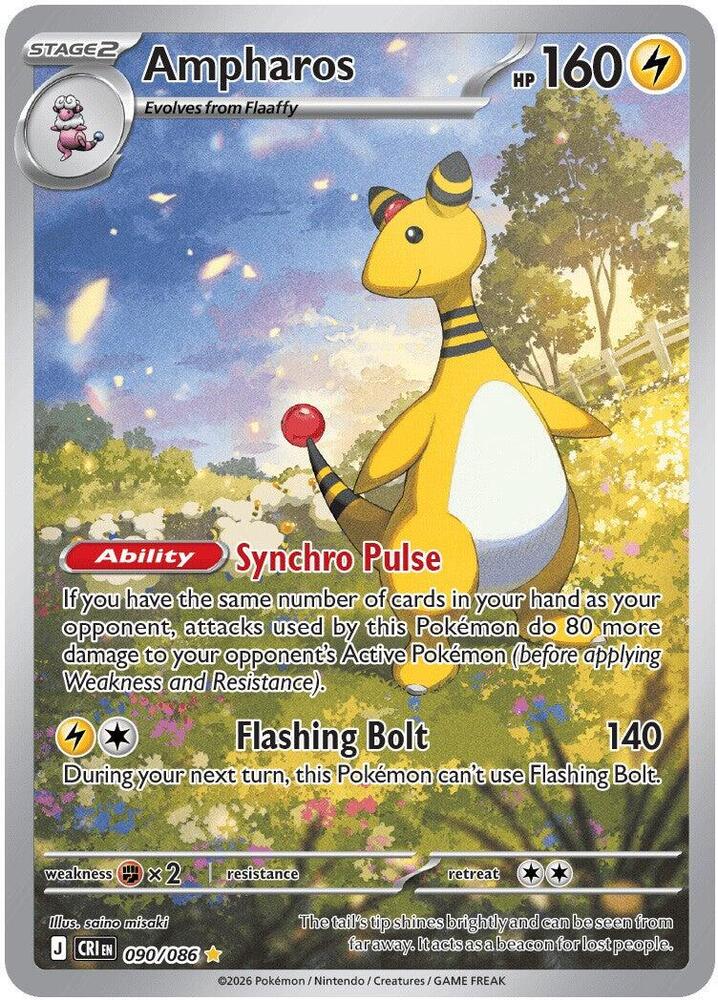 Ampharos - 090/086 090/086 Illustration Rare Chaos Rising Pokémon card