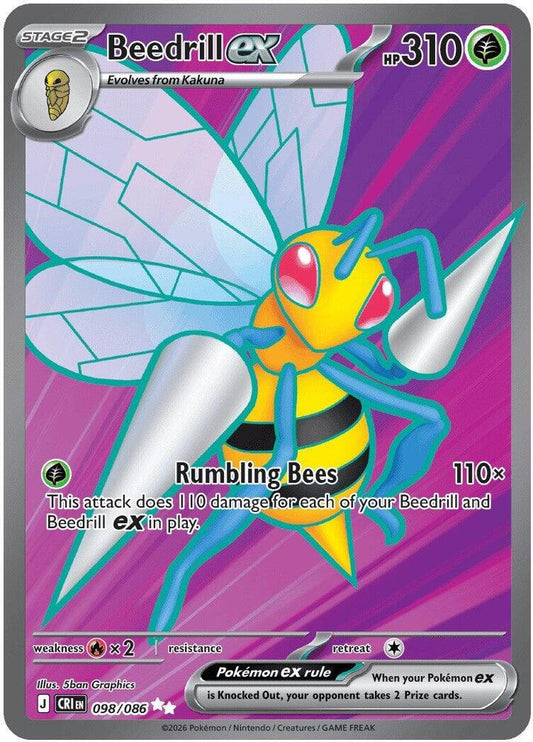 Beedrill ex - 098/086 098/086 Ultra Rare Chaos Rising Pokémon card