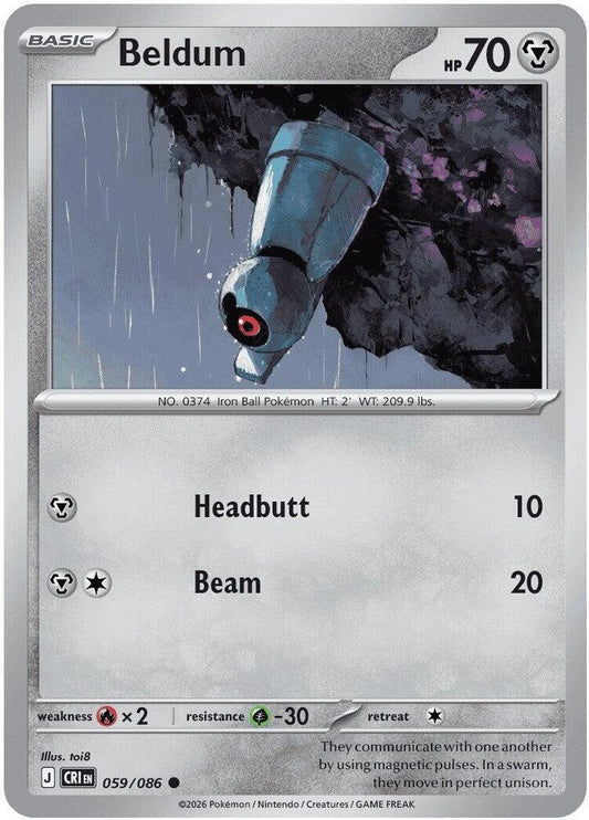Beldum 059/086 Common Chaos Rising Pokémon card