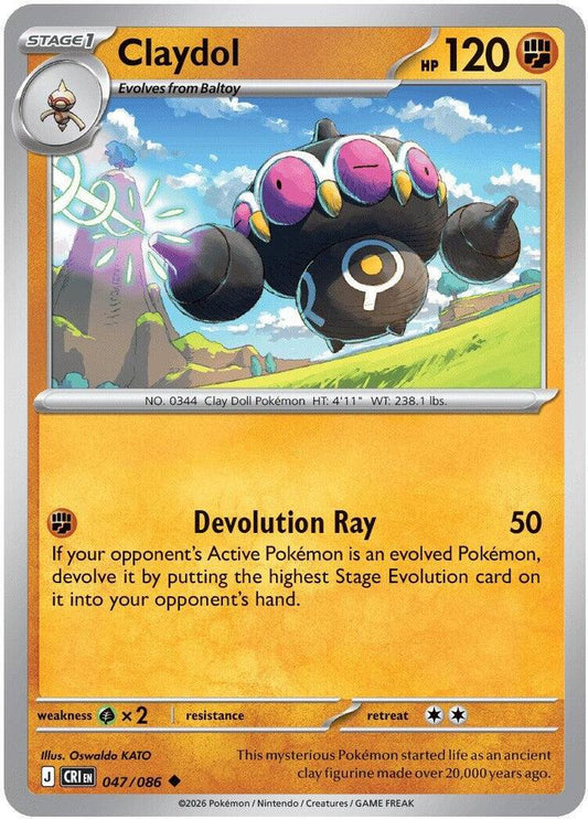 Claydol - 047/086 047/086 Uncommon Chaos Rising Pokémon card
