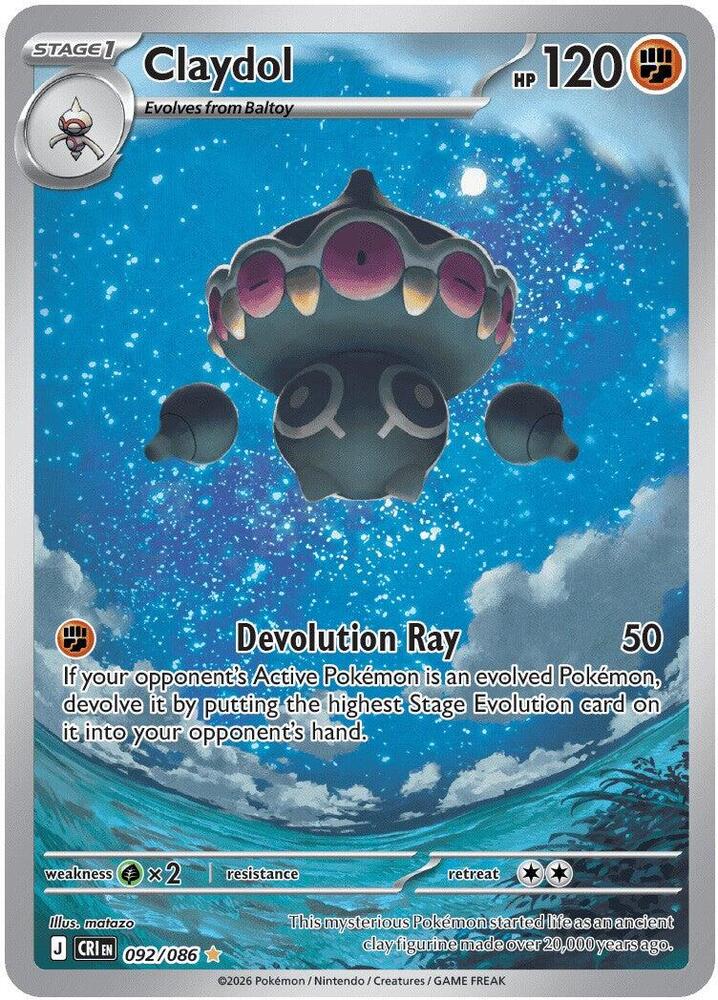 Claydol - 092/086 092/086 Illustration Rare Chaos Rising Pokémon card