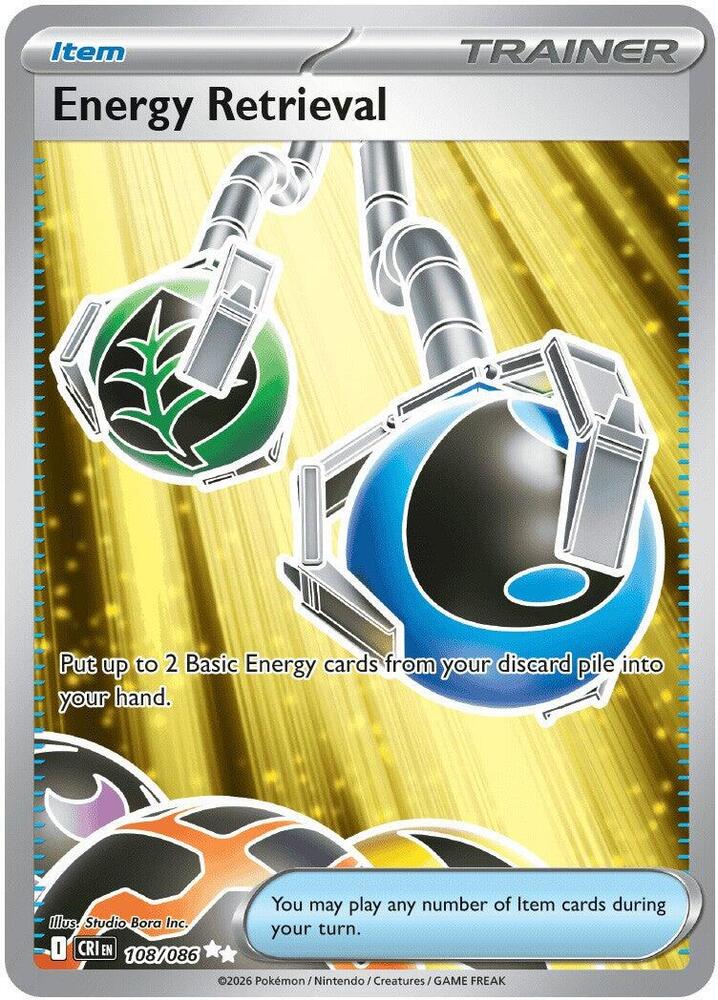 Energy Retrieval 108/086 Ultra Rare Chaos Rising Pokémon card