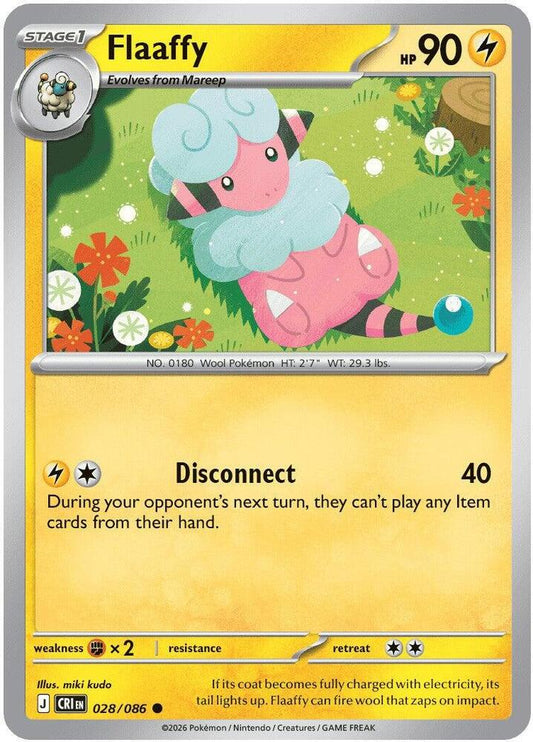Flaaffy 028/086 Common Chaos Rising Pokémon card