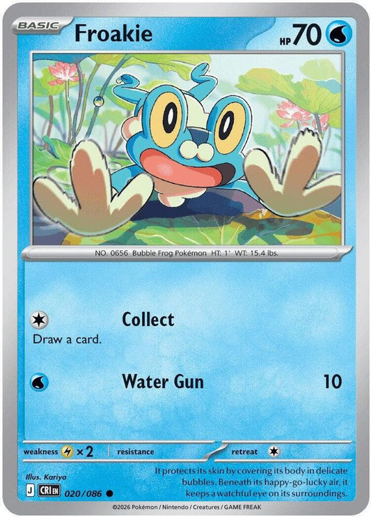 Froakie - 020/086 020/086 Common Chaos Rising Pokémon card
