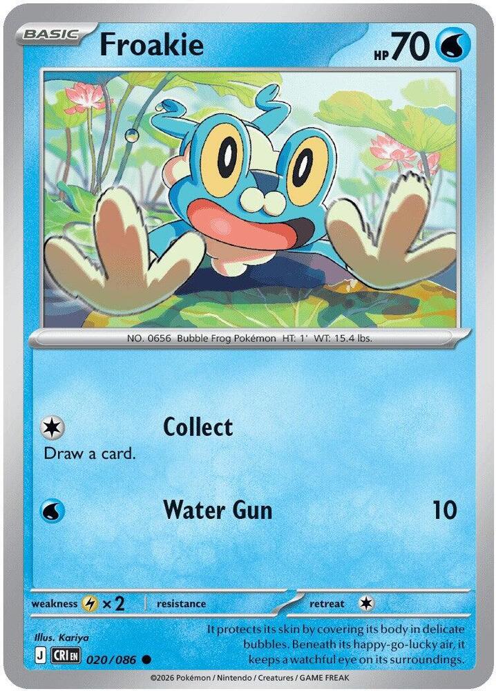 Froakie - 020/086 020/086 Common Chaos Rising Pokémon card