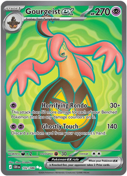 Gourgeist ex - 102/086 102/086 Ultra Rare Chaos Rising Pokémon card