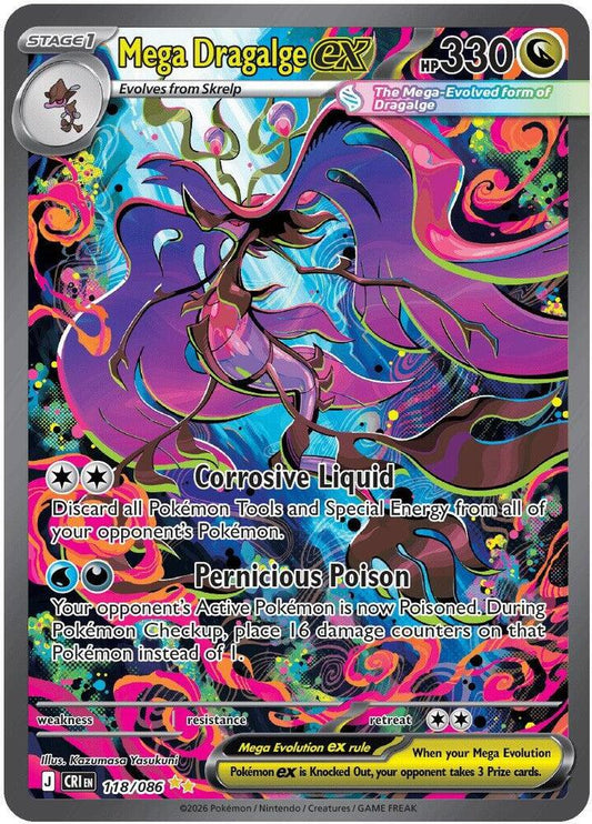 Mega Dragalge ex - 118/086 118/086 Special Illustration Rare Chaos Rising Pokémon card