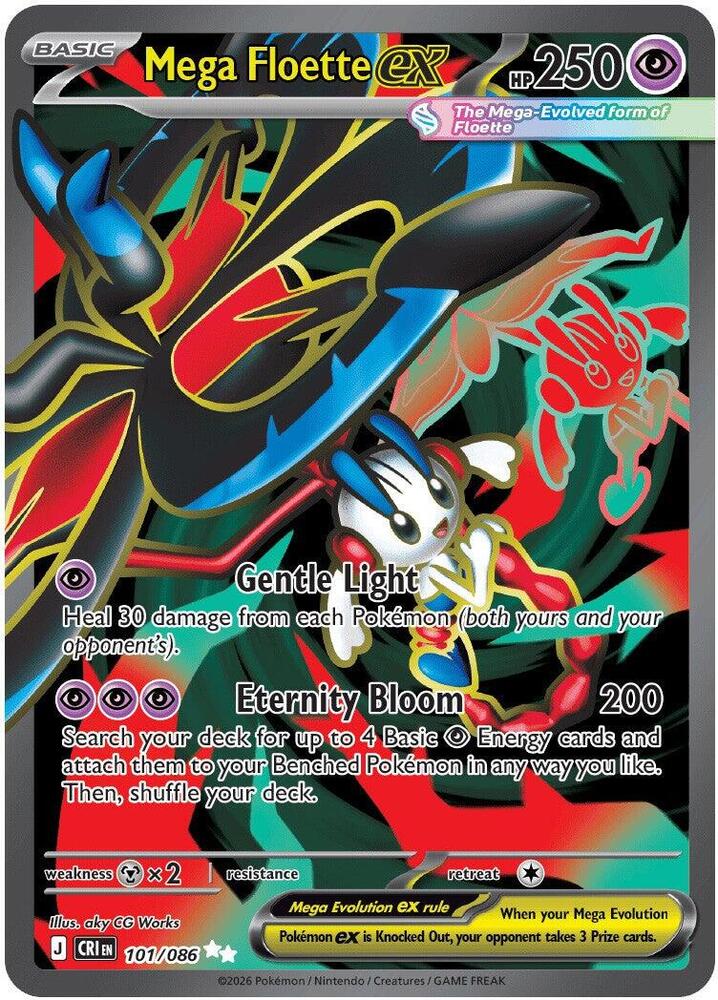 Mega Floette ex - 101/086 101/086 Ultra Rare Chaos Rising Pokémon card