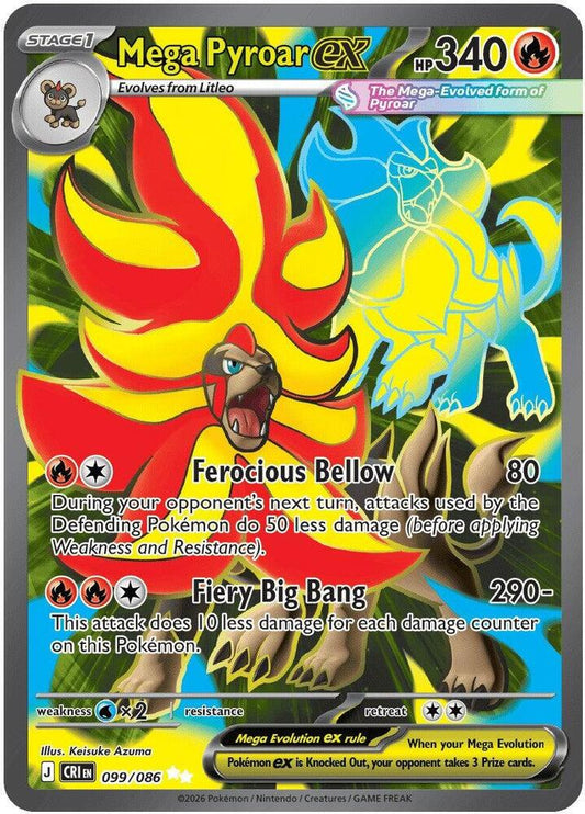 Mega Pyroar ex - 099/086 099/086 Ultra Rare Chaos Rising Pokémon card