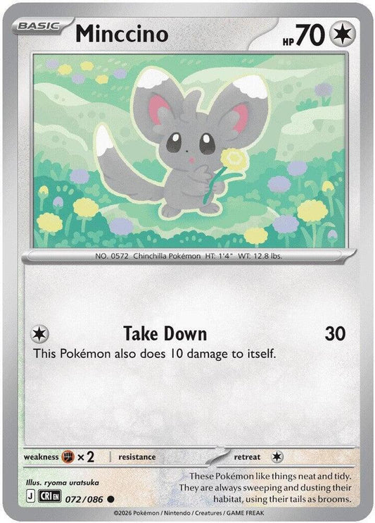 Minccino 072/086 Common Chaos Rising Pokémon card