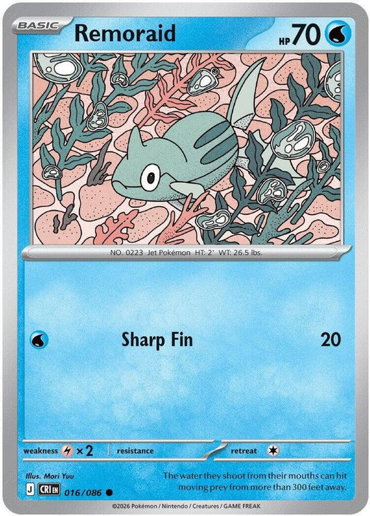 Remoraid 016/086 Common Chaos Rising Pokémon card