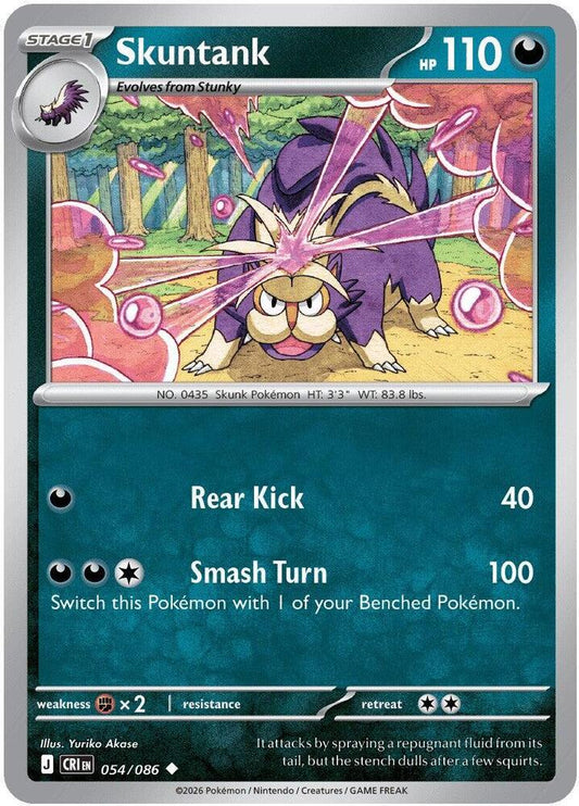 Skuntank 054/086 Uncommon Chaos Rising Pokémon card