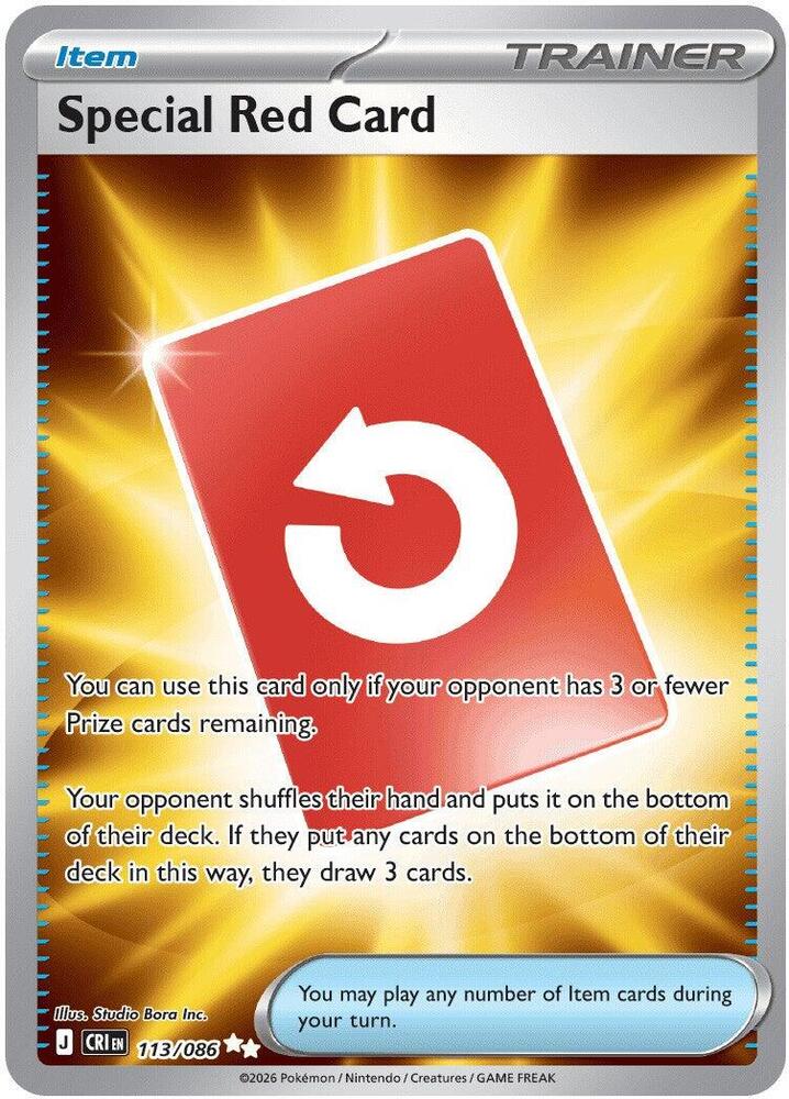 Special Red Card - 113/086 113/086 Ultra Rare Chaos Rising Pokémon card