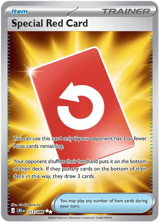 Special Red Card - 113/086 113/086 Ultra Rare Chaos Rising Pokémon card
