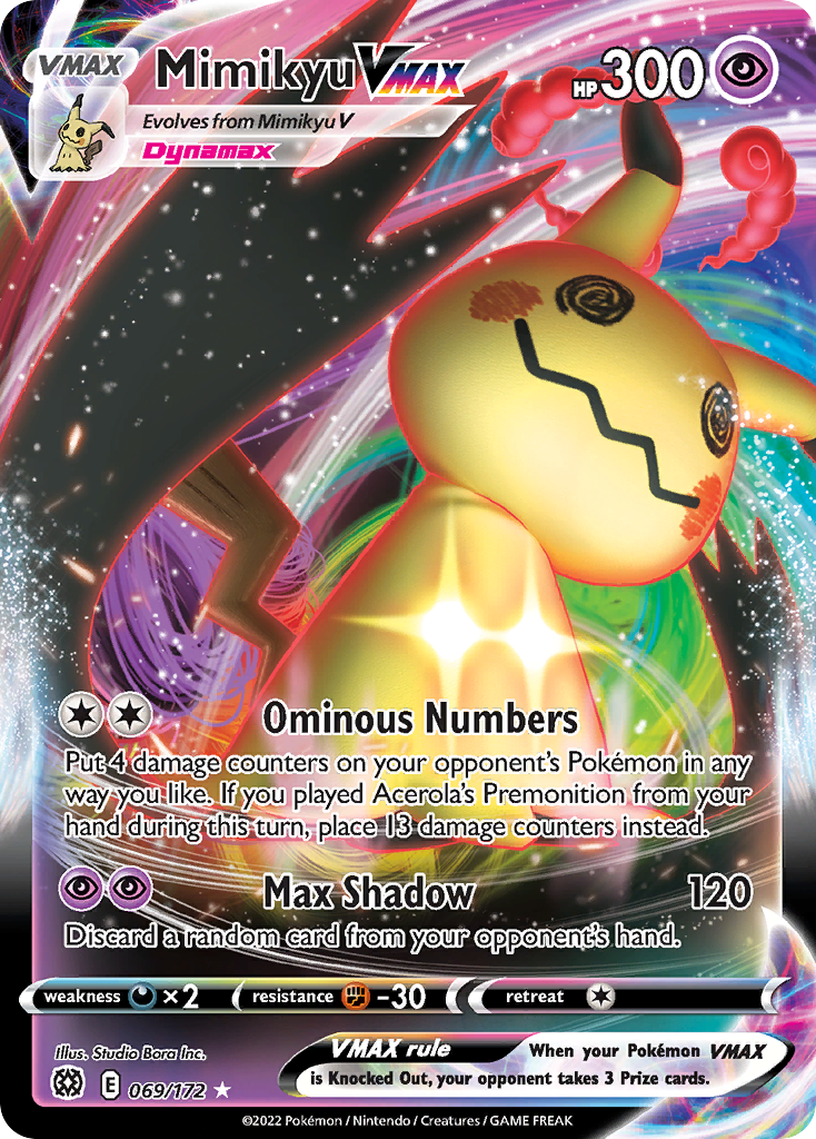 Mimikyu VMAX 069/172 Rare Holo VMAX Brilliant Stars