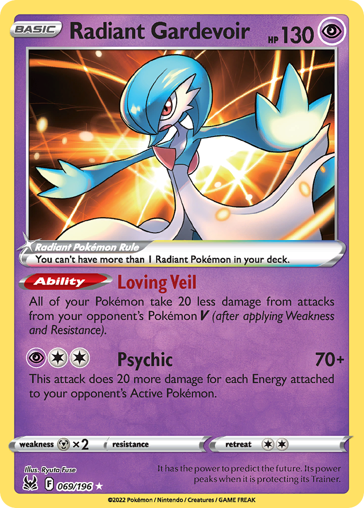 Radiant Gardevoir 069/196 Radiant Rare Lost Origin