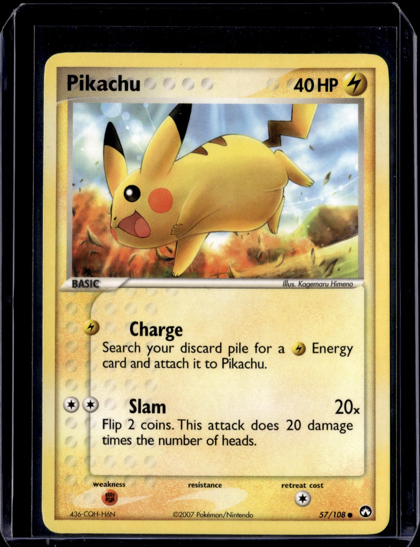 Pikachu Power Keepers #57/108 Normal Pokémon Card (front)