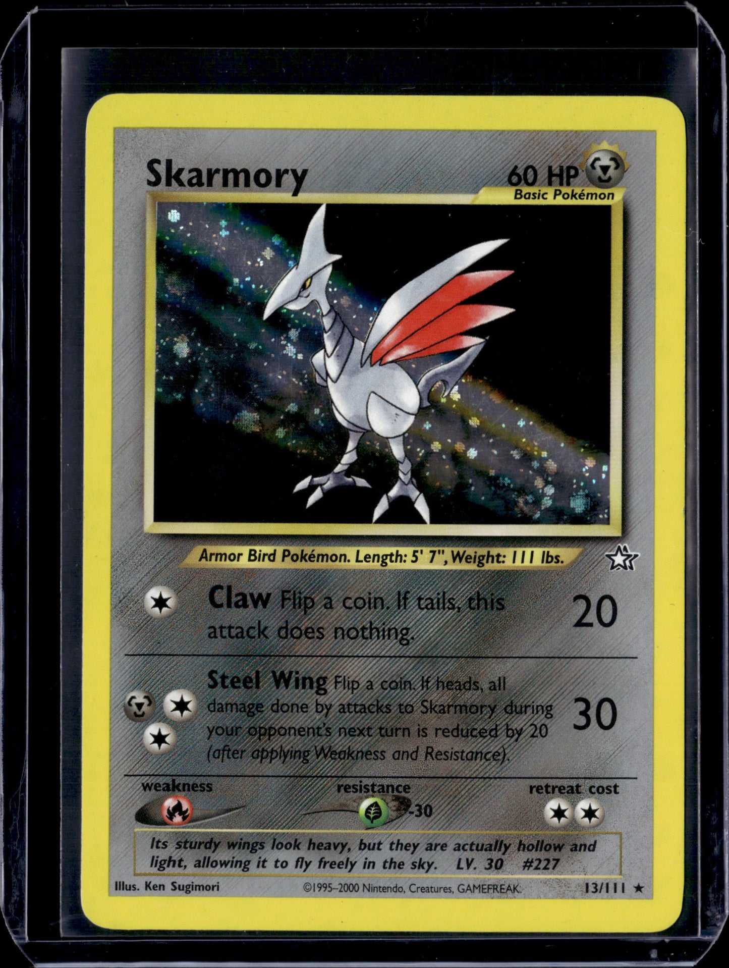 Skarmory Neo Genesis #013/111 Unlimited Holofoil Pokémon Card (front)