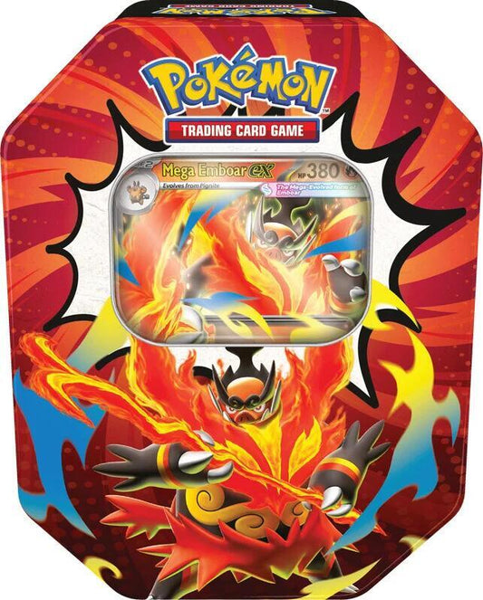 Ascended Heroes Tin [Mega Emboar ex] Pokémon card