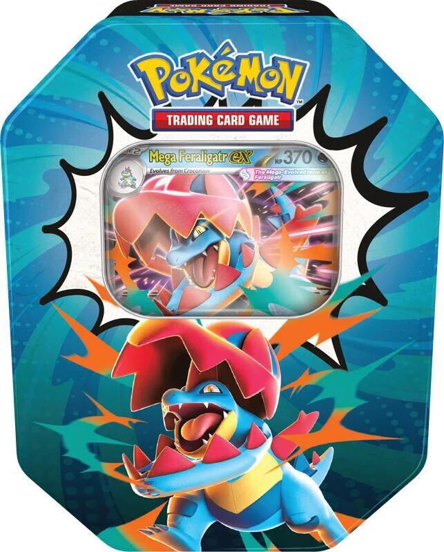 Ascended Heroes Tin [Mega Feraligatr ex] Pokémon card