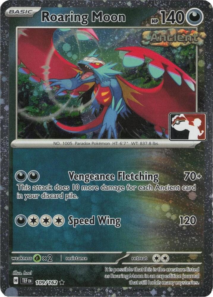 Roaring Moon - 109/162 (Cosmos Holo) 109/162 Rare Prize Pack Series Cards Pokémon card